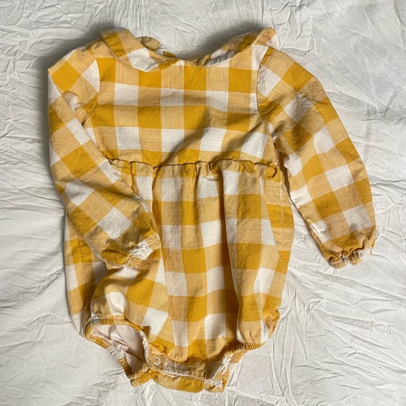 Cat & Jack Other - Cat & Jack Target Gingham Peter Pan Collar Spring Baby Girl Bubble 12M